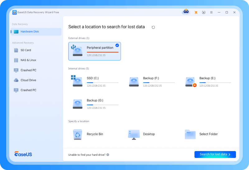 choose a disk